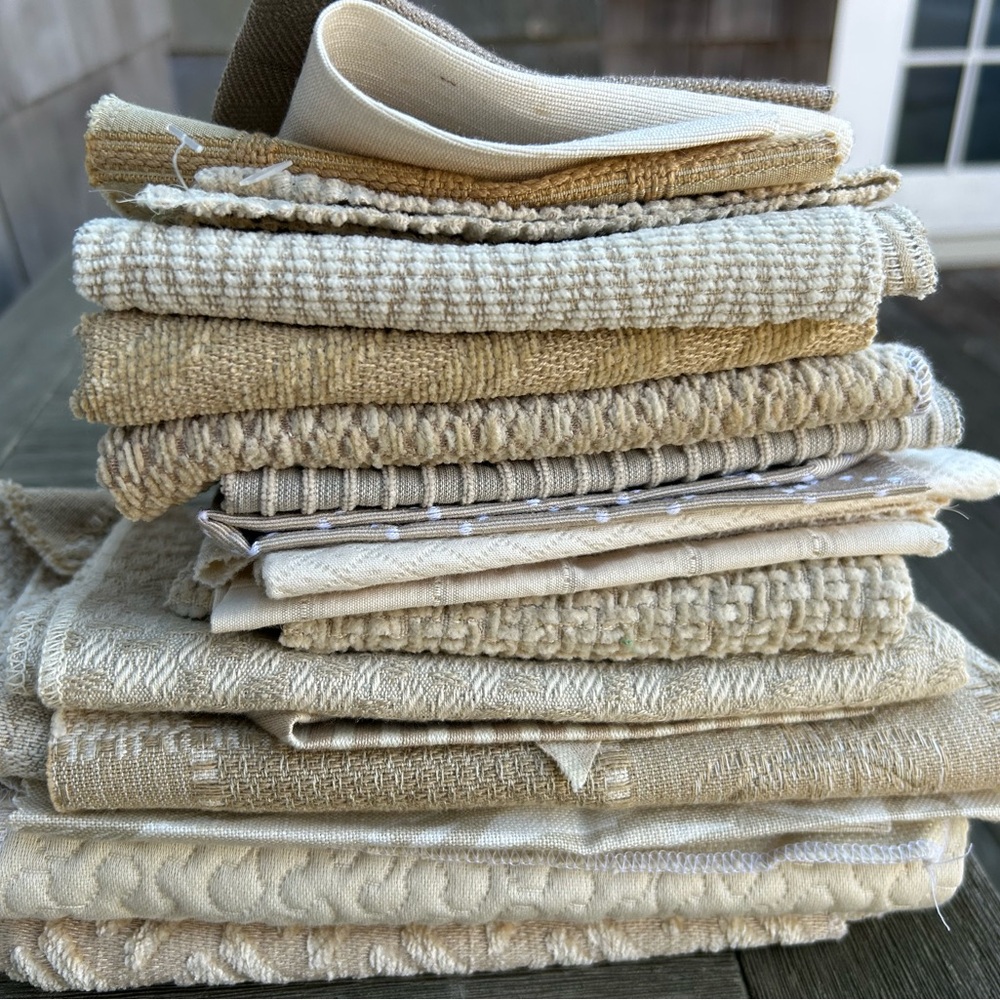 Designer Upholstery Fabric Neutral Beige & Cream Fabric Swatch Bundle